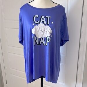 Secret Treasures Purple Cloud Cat Nap Pajama Night Shirt